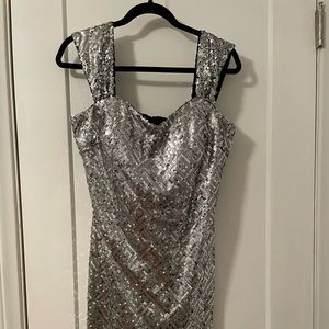 Calvin Klein sequence dress worn once.  Size 8 with built in bra.